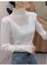 Winter Women Turtleneck Sweater Oversize Long Sleeve Top