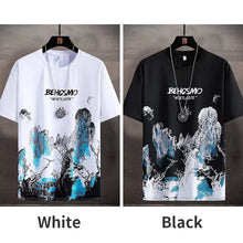 2025 Summer Thin casual Men set Manga Graffiti Tees T-shirt+shorts 2-piece Comfortable and breathable men Top Print Tshirts sets
