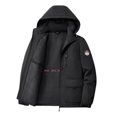 Big&Tall 8XL Men Outdoor Jacket Fleece Lined Thick Warm Winter Jacket Hiking Camping Windbreaker Plus Size Outwear Hooded Coat