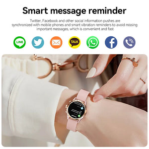 LIGE AMOLED Screen Smart Watch For Women Wireless Call Health Monitor