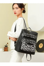 Soft Leopard Interior Compartment Fashion Backpacks Sewing Thread Large Capacity High Quality Bags for Women Pu Women's Handbags