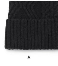Men's Big Size Knitted Hat for Winter Warm Wool Blend Hat Tide Big Head Thickened Fleece-lined Cold-proof Cotton Beanies 60-65cm
