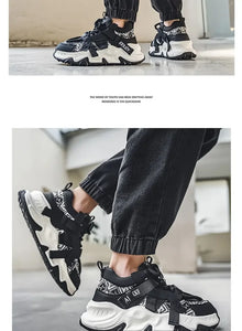 Luxury Men's  Casual Height Increasing Patchwork Sneakers