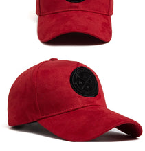 New Round Leather Labels Trendy Suede Hats for Men Baseball Caps Men's Versatile Sun Hats Women's Hip-hop Caps Outdoor Shade