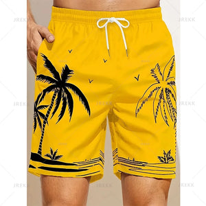 Summer Hawaiian 3D Printed Palm Trees Beach Shorts For Men & Women