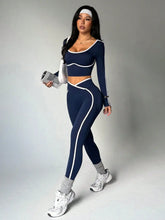 Women's Fall/Winter New Arrival Round Neck Long Sleeve Yoga Top Outdoor Sports Fitness Yoga Pants