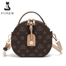 FOXER Sign PU Leather Women's Circular Messenger Bag