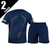 2/4 Pcs Men's Quick-drying Sports Fashion Suit Loose Plus Size Breathable Short Sleeve Joker Running Fitness And Leisure Shorts