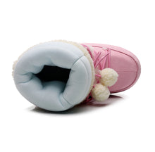 Women Snow Boots Warm Plush Comfortable Platform Shoes Lady Lace-up Mid-Calf Pink Boots Non-slip Winter Shoes Booties