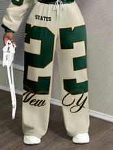 Slaydiva Casual Sports Street Style Women's Loose Fit 2 Pieces Set With Eagle, Number 23, Star And Letter Graphic,