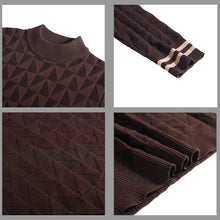 High Quality Half High Collar Knitted Sweater for Men Casual Business Pullover Sweater Slim Fit Warm Knitwear Tops Autumn Winter