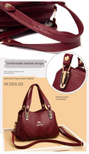 Famous Brand Authentic Handbag Women's 2024 New Arrival Large Capacity Mom Bag for the Middle-Aged Stylish Genuine Leather Shoulder Messenger Bag