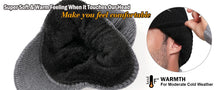 Winter Beanie with Brim and Ear Flaps, Outdoor Warm Fleece Lined Knit Hat Stocking Caps for Men Women bucket hat  winter hat
