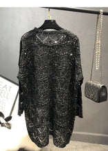 Winter Top Fall Sweaters for  Loose Sequins Glittering Knitted Dress Purple Sweater