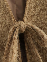 Women Wool & Blends Coats Winter New Street Fashion Four Color Lace-Up V-Neck Woolen Coat Jackets for Women Tops