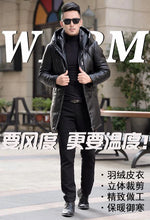 Sheepskin Down Jacket Men Mid Length Korean Slim Fitting Hooded Windbreaker Male Luxury Brand Puffer Jacket Man Winter Down Coat