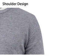 Two-piece Knitted Sweater for Men's Pullover Loose Inner Round Neck Warm Bottom Sweater