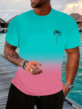 Summer Casual  Hawaiian Men's Fashion T-shirt Short Sleeve 3D Print