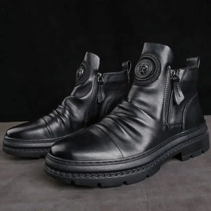 Men's Leather Boots  Comfortable Anti Slip