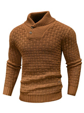 Men’s Sweater Winter Knitted Crew Neck Warm Soft Long Sleeve Pullover Textured Ribbed Edge Comfortable High Quality Top US Size