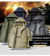 Big&Tall 8XL Men Outdoor Jacket Fleece Lined Thick Warm Winter Jacket Hiking Camping Windbreaker Plus Size Outwear Hooded Coat