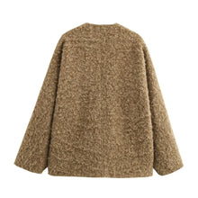 Women Wool & Blends Coats Winter New Street Fashion Four Color Lace-Up V-Neck Woolen Coat Jackets for Women Tops