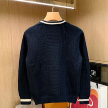 2025 Winter New Fashion Twist Knitted Sweater Men Trendy Casual Solid Color Warm Versatile Handsome Men Sweater