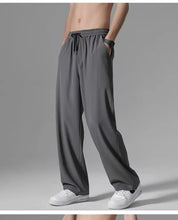 Men's casual pants, summer thin breathable sports pants men's running and jogging sports fitness pants Straight pants