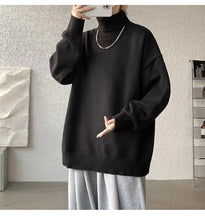 Knitted Warm Sweater Men Turtleneck Sweater Men's Loose Casual Pullovers Autumn Winter New Solid Color Pullovers M-XXXXXXXXL