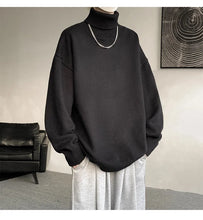 Knitted Warm Sweater Men Turtleneck Sweater Men's Loose Casual Pullovers Autumn Winter New Solid Color Pullovers M-XXXXXXXXL