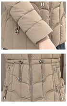 Winter 2025 New Down Jacket Women Parkas Fashion High-Quality Warm Cotton Padded Coat Ladies Short Overcoat Hooded Overwear Tops