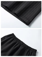 Stripe Sets Men 10XL 11XL Plus Size Suits Stripe Cargo Shirts Jacket Pants Male Fashion Casual Spring Autumn Suits Big Size 11XL