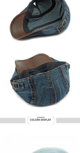 2025 Spring New Washed Denim Hat Men's Beret British Retro Cap Women's Casual Forward Hat