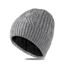Men's Big Size Knitted Hat for Winter Warm Wool Blend Hat Tide Big Head Thickened Fleece-lined Cold-proof Cotton Beanies 60-65cm