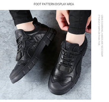 Genuine Leather Sneakers Men's Shoes Outdoor Casual Hiking Shoes Soft Soled Anti-skid Mountaineering Shoes Men Zapatillas Hombre