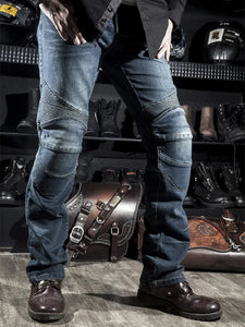 Men's  Motorcycle Denim Pants Male Stretch Trousers Off-road Protection Clothing 4xl Plus Size
