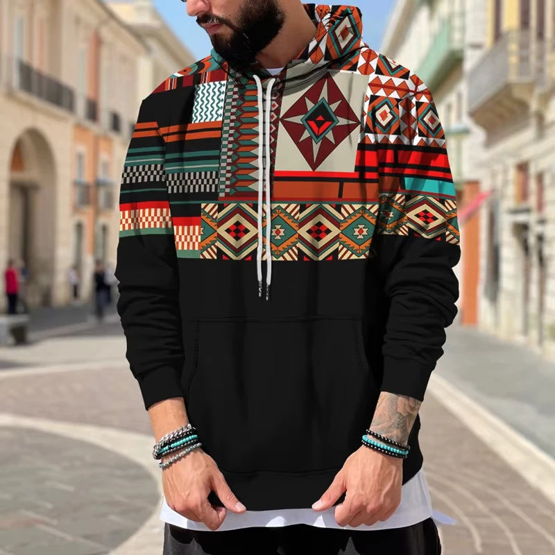 Fall New Plus Size Geometric 3D Printed Men Hoodies Y2k Outerwear Casual Fashion Street Wear Kid Streetwear Women Hoodies