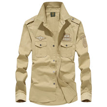 Oversize Men's Shirts Male Long Sleeve Overshirt 6XL Pure Cotton Embroidery Plus Size Military Casual Shirt Men Clothing