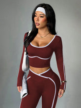 Women's Fall/Winter New Arrival Round Neck Long Sleeve Yoga Top Outdoor Sports Fitness Yoga Pants