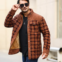 Men's Jackets Winter Windproof Warm Casual Bomber Coat Plaid Sherpa Lined Flannel Outdoor Classic Jacket Men US Size