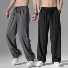 Men's casual pants, summer thin breathable sports pants men's running and jogging sports fitness pants Straight pants