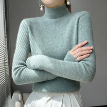 Autumn Winter Women Sweater Slim Fit Bottoming Shirt Basic Knitted Tops Black Long Sleeve Mock Neck Pullovers Strecth Innerwears