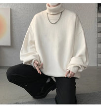 Knitted Warm Sweater Men Turtleneck Sweater Men's Loose Casual Pullovers Autumn Winter New Solid Color Pullovers M-XXXXXXXXL