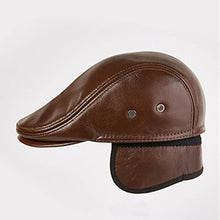 Winter Berets male warm Ear protection cap Men's outdoor leather hat