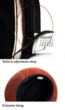 Genuine Leather Gentleman Top Hat For Men Britain Winter Nubuck Suede Wheat Ear Letters Printed Retro Dad Jazz Caps Fedora