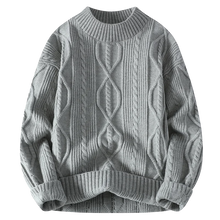 Men's Kintted Long Sleeved Sweater Men Solid Color Sweater Autumn/winter Soft Warm Comfortable Top Thick Warm Wool Pullovers