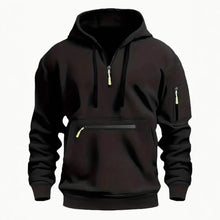 Men's autumn and winter pocket zipper hoodie fashion casual everyday with outdoor sports warm drawstring long-sleeved Tops