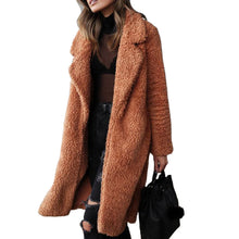 Winter Women Casual Long Plush Warm Fashion Coat