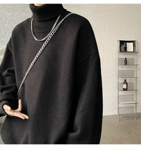 Knitted Warm Sweater Men Turtleneck Sweater Men's Loose Casual Pullovers Autumn Winter New Solid Color Pullovers M-XXXXXXXXL