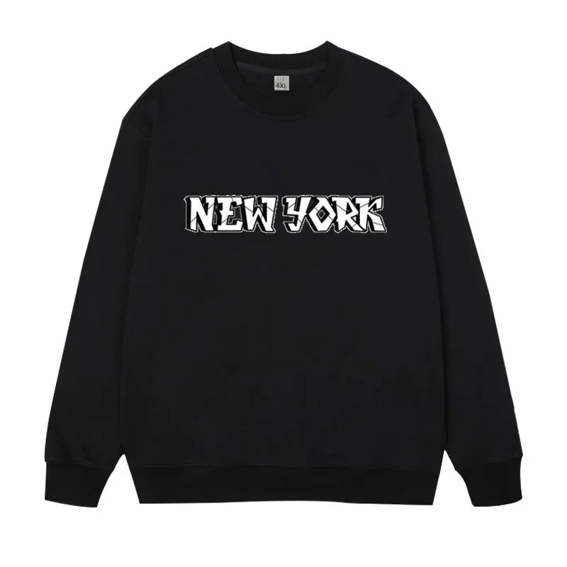 Men's Autumn Winter Sweatshirt Plus Size Fashion Casual Loose Tops 7XL 6XL 5XL Cotton Pullover Round Neck Long Sleeved Clothing